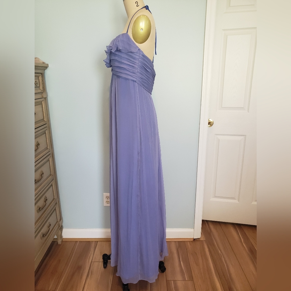 NWT Amsale Silk Dress, style G425C, Hydrangea, 14 - Picture 6 of 16